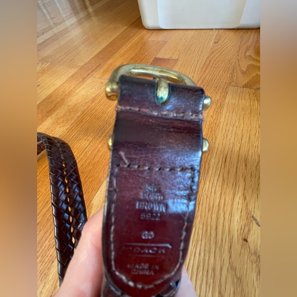 Coach weave leather belt. - Picture 6 of 7